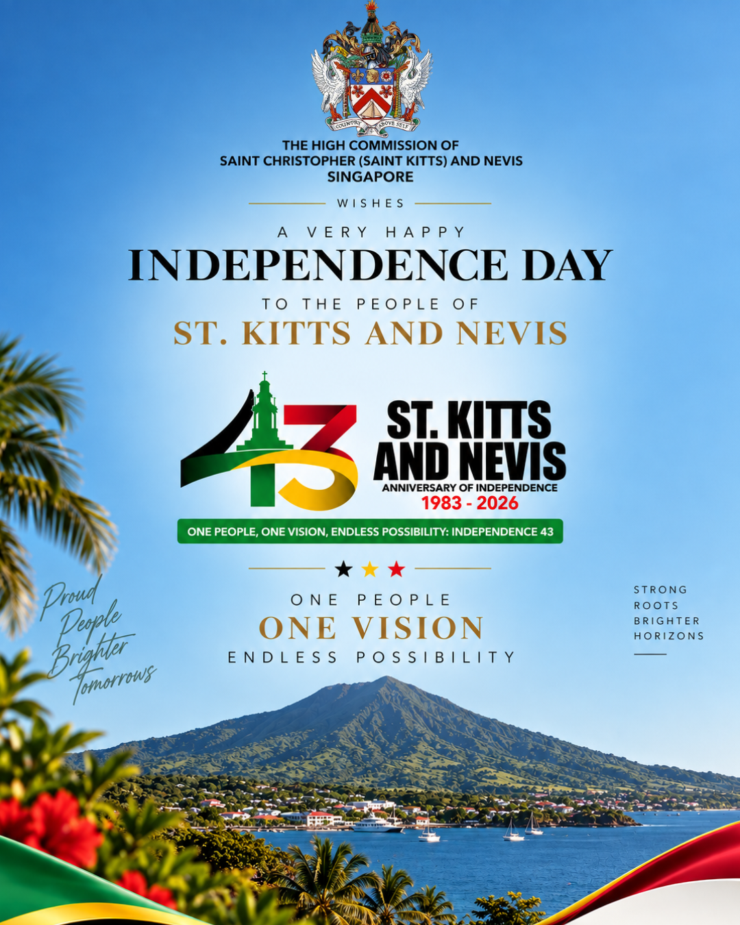 Celebrating 43rd Independence Day of Saint Kitts & Nevis